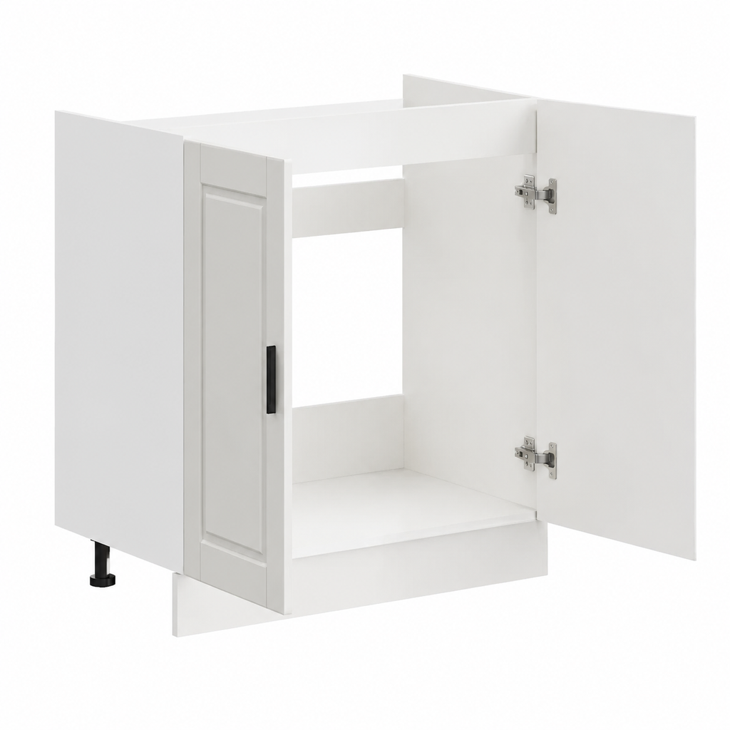 Armoire basse pour évier, finition blanche, 80x46x81,5 cm