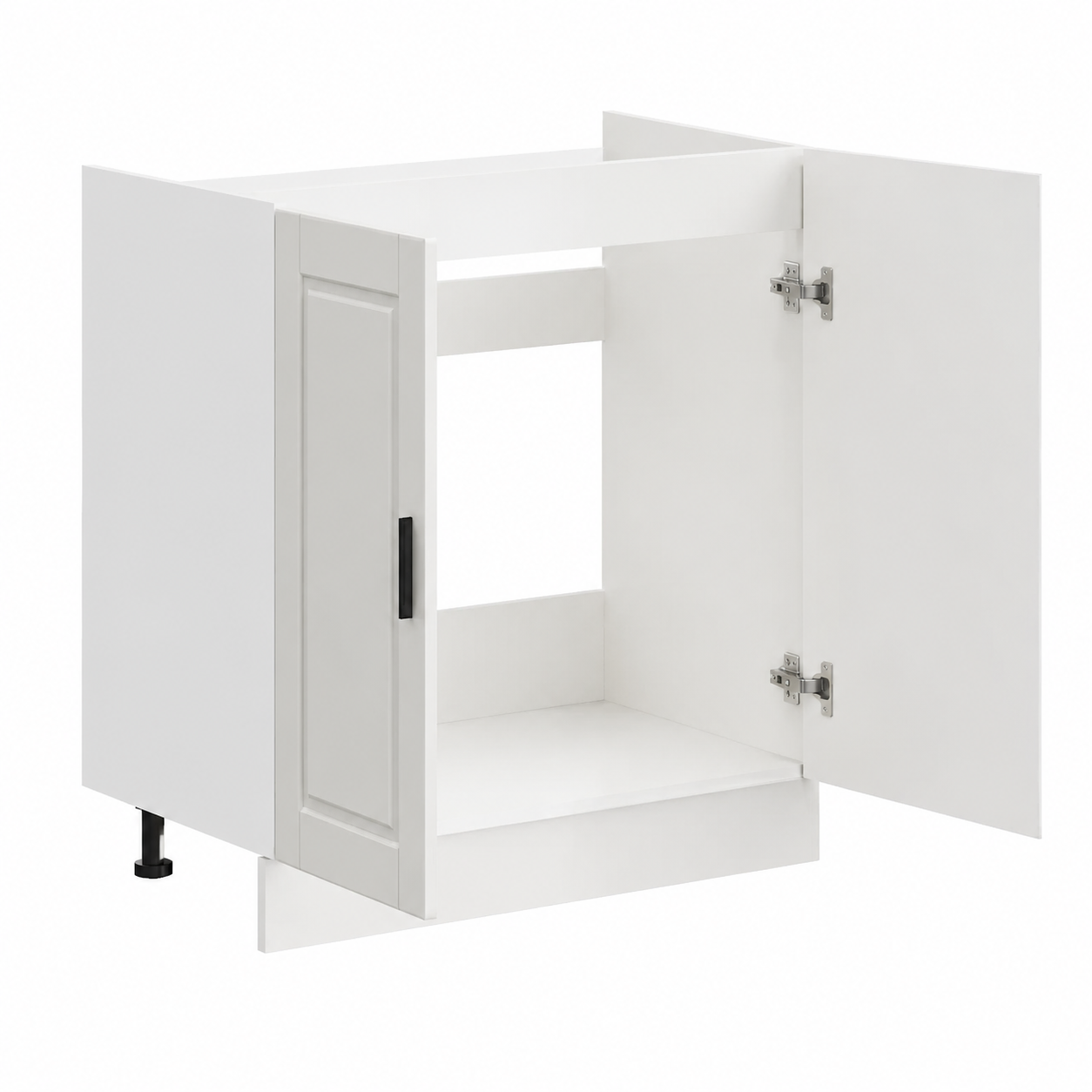 Armoire basse pour évier, finition blanche, 80x46x81,5 cm