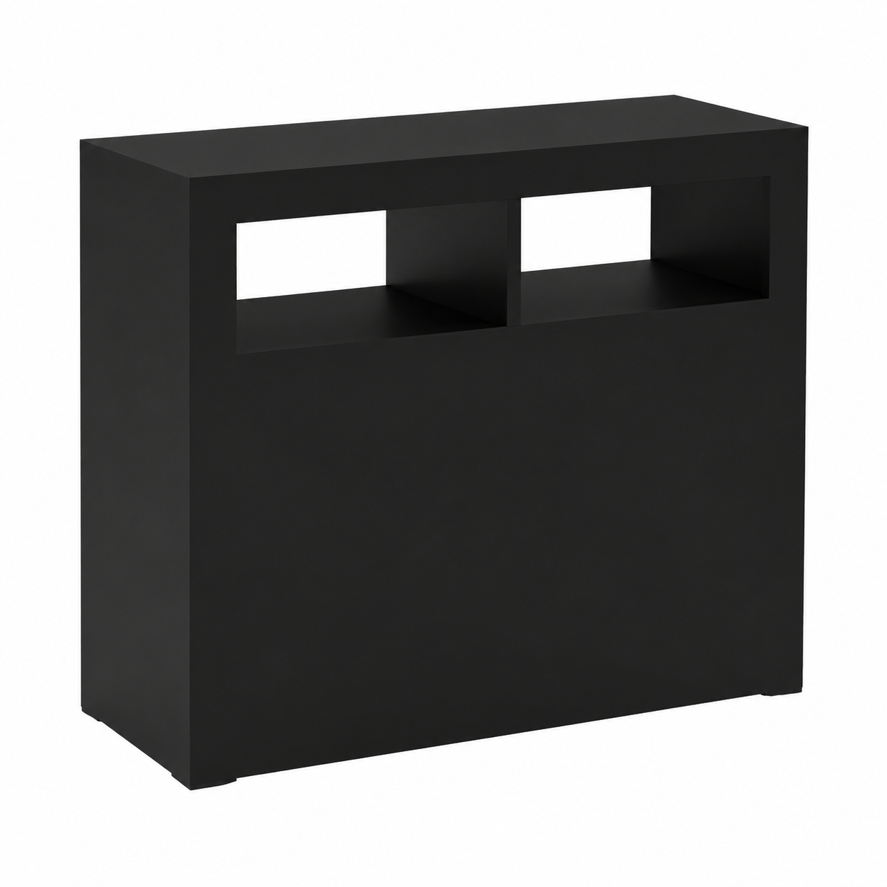 Meuble de rangement moderne avec éclairage LED intégrée noir